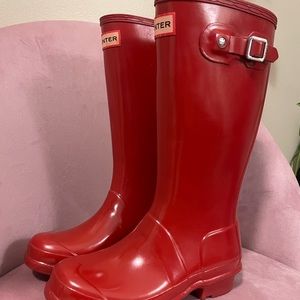 Hunter Kids Red Rain Boots